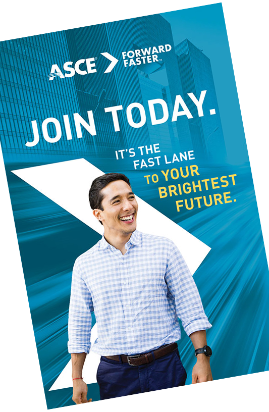 ASCE membership brochure and application cover