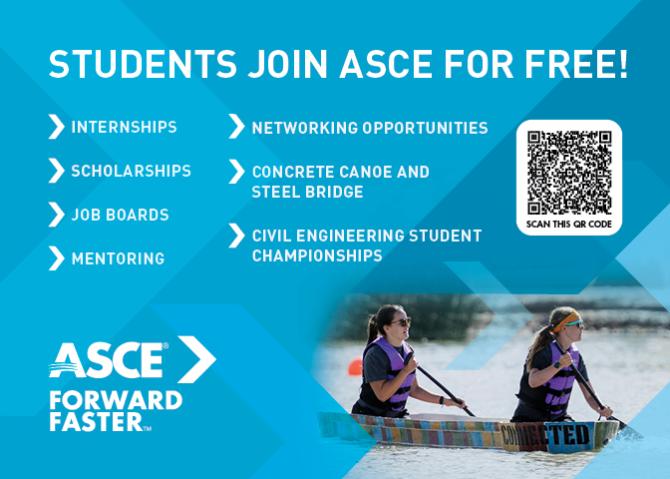 Postcard for student non-members, with QR code