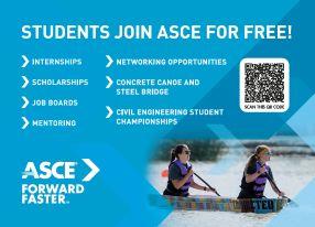 Postcard for student non-members, with QR code