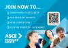 Postcard advertising ASCE to non-members, with QR code